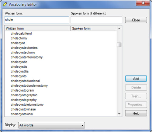 Vocabulary Editor