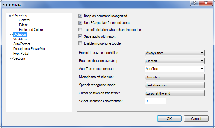 Changing Your Dictation Preferences