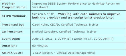 eTIPS Webinar Info