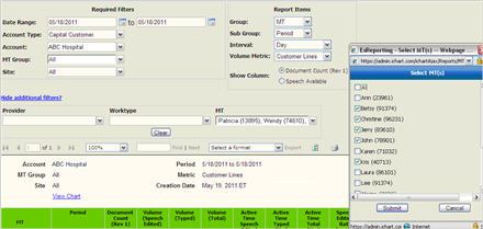 Rpt Parameters