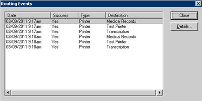 Routing Event Results