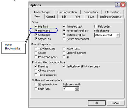 MS Word Settings