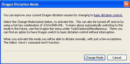 Dictation Mode