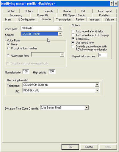 Master Profile - Keypad