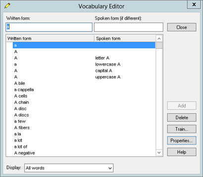 Vocabulary Editor