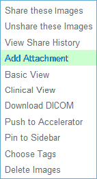 Add Attachment drop down box