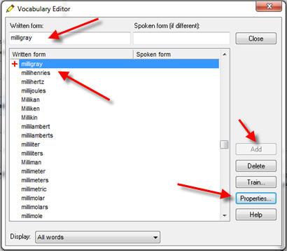 Vocabulary Editor