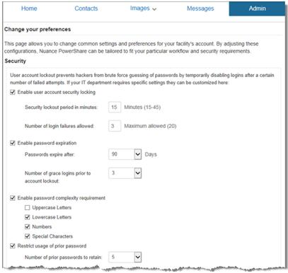 Security Preferences