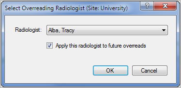 Select Overreading Radiolgist