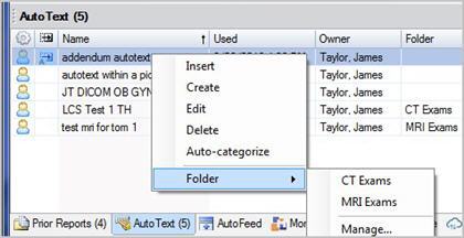 AutoText Folder