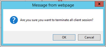 Terminate All Client Sessions Message