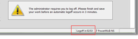 Logoff Countdown Message