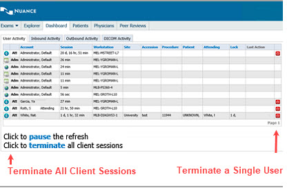 Terminate Sessions